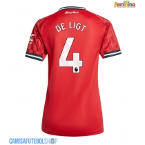 Camisa de time de futebol Manchester United Matthijs de Ligt #4 Replicas 1º Equipamento Feminina 2025-26 Manga Curta